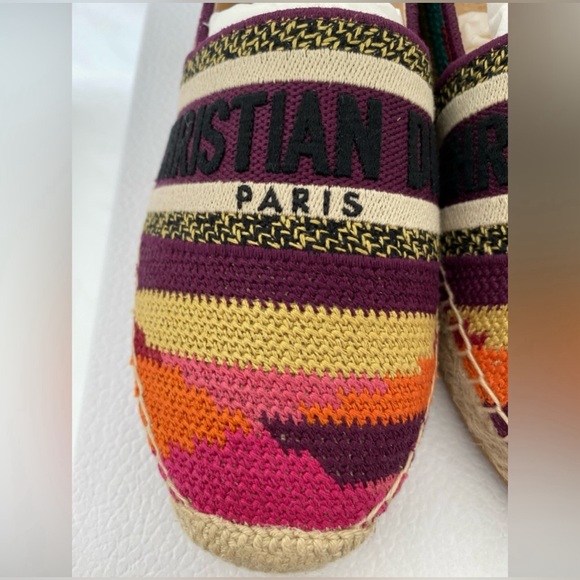 Dior GRANVILLE PATCHWORK MULTICOLOR ESPADRILLES Shoes Flats EUR 35.5 US 5.5 NIB! - Picture 5 of 14